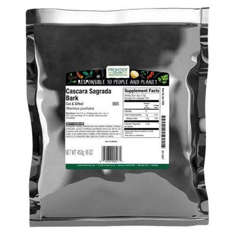 Frontier Coop, Aged Cascara Sagrada Bark Cut & Sifted, 1 Lb Frontier Coop