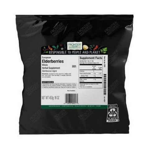 Frontier Coop, Elderberries Whole, 1 Lb Frontier Coop