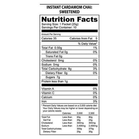 Nature’s Guru, Cardamom Chai Sweetened Instant Chai, 10 Count Nature’s Guru