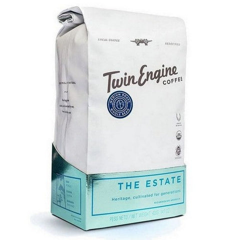 Twin Engine Coffee, Organic Estate Medium Whole Bean Coffee, 14 Oz Twin Engine Coffee