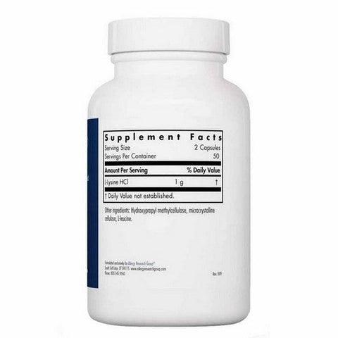 Nutricology/ Allergy Research Group, L-Lysine, 500 mg, 100 Veg Caps Nutricology/ Allergy Research Group