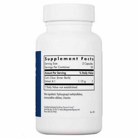 Nutricology/ Allergy Research Group, Cats Claw Inner Bark Extract, 60 Veg Caps Nutricology/ Allergy Research Group