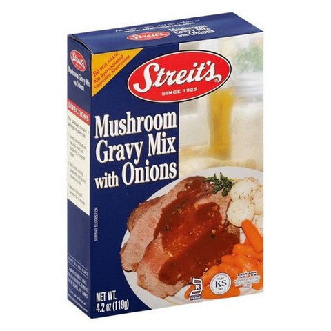 Streits, Mushroom Gravy Onion Mix, 4.2 Oz (Case of 12) Streits