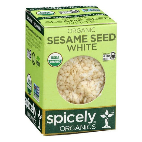 Spicely Organics, Organic Sesame Seed White, 0.45 Oz (Case Of 6) Spicely Organics