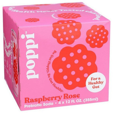 Poppi, Prebiotic Soda Raspberry Rose, 48 Oz(Case Of 6) Poppi