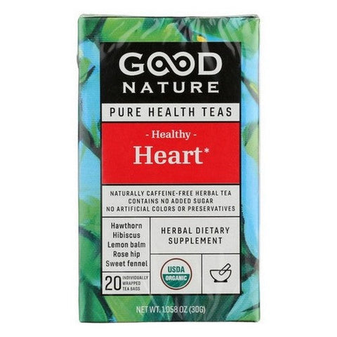 Good Nature, Organic Healthy Heart Tea, 1.058 Oz(Case Of 6) Good Nature