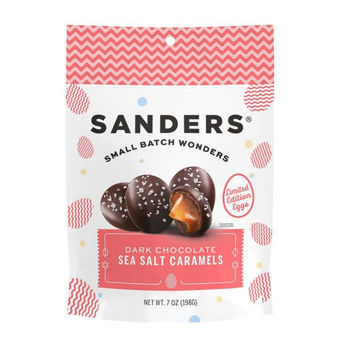 Sanders, Caramel Dark Chocolate Eggs, 7 Oz(Case Of 6) Sanders