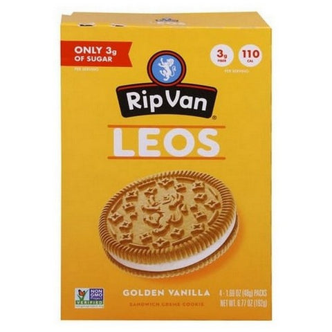 Rip Van, Leos Golden Vanilla Cookies, 6.77 Oz(Case Of 6) Rip Van
