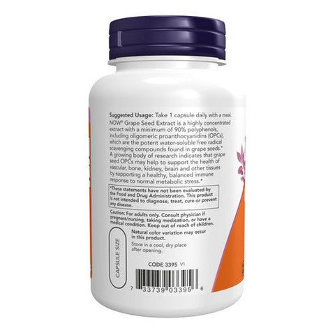 Now Foods, Grape Seed Extract, 500 mg, 90 VegCaps Now Foods