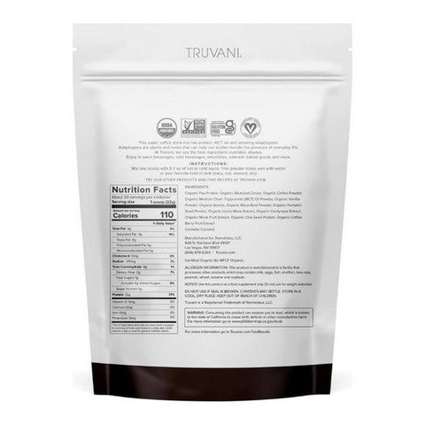 Truvani, Protein Plus Energy Chocolate Mocha Powder, 17.46 Oz Truvani