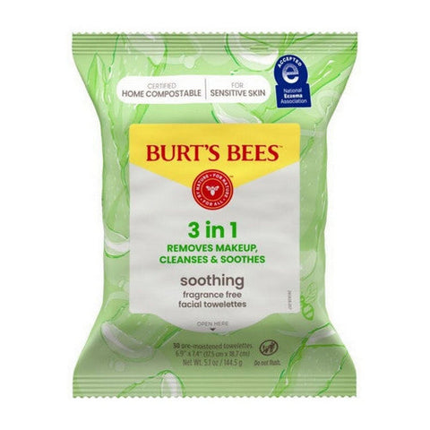 Burts Bees, Sensitive Facial Cleansing Towelettes With Cotton Extract, 10 Count Burts Bees