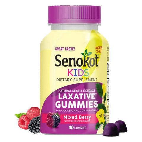 Senokot, Kids Laxative Gummies Mixed Berry, 40 Count Senokot