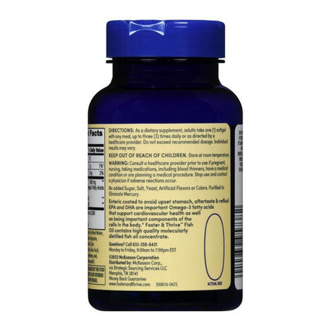 Foster And Thrive, Fish Oil, 1000 Mg, 60 Softgels Foster And Thrive