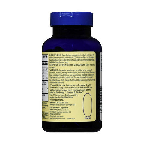 Foster And Thrive, Fish Oil, 1200 Mg, 100 Softgels Foster And Thrive