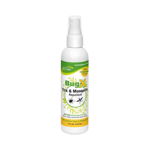 North American Herb & Spice, Bug X Tick And Mosquito Repellent Lemongrass, 4 Oz North American Herb & Spice