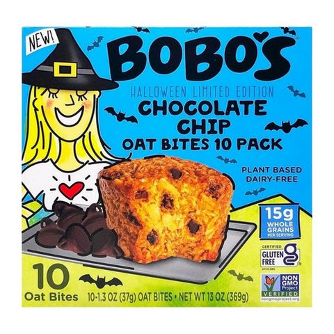Bobos, Halloween Chocolate Chips Oat Bite, 1.3 Oz X 10 Count (Case Of 4) Bobos