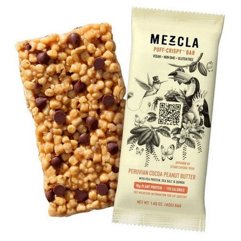 Mezcla, Peruvian Cocoa Peanut Butter Protein Bar, 1.4 Oz (Case Of 12) Mezcla