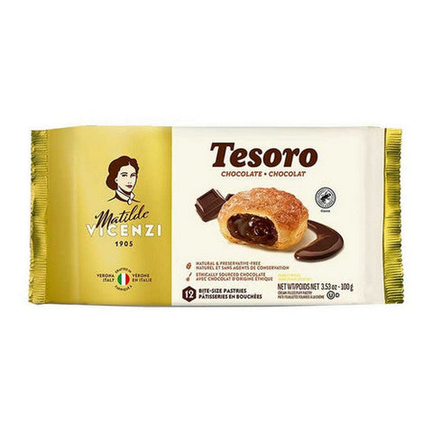 Vicenzi, Tesoro Chocolate Cookies, 3.53 Oz (Case Of 10) Vicenzi