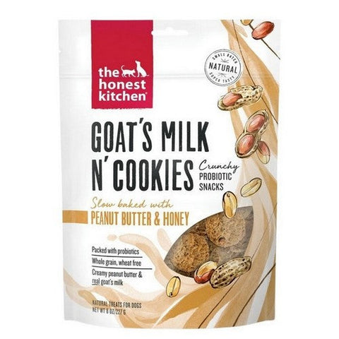 The Honest Kitchen, Goat's Milk N' Cookies Dog Treats Peanut Butter And Honey, 8 Oz (Case Of 6) The Honest Kitchen