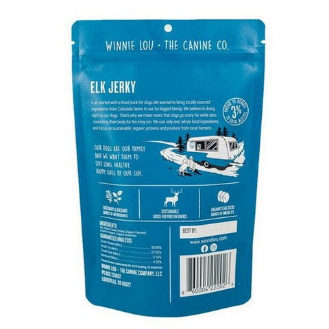 Winnie Lou, Elk Jerky Dog Treats Bag, 2.5 Oz (Case Of 6) Winnie Lou