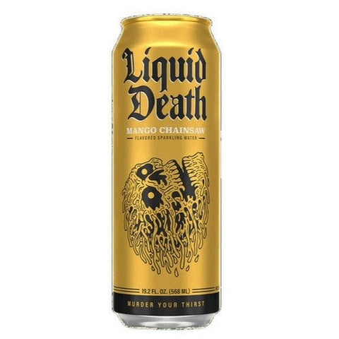 Liquid Death, Sparkling Water Mango Chainsaw, 19.2 Oz (case Of 24) Liquid Death