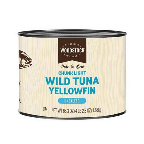 Chunk Light Yellowfin Tuna Unsalted 66.3 Oz (Case Of 6) by Woodstock