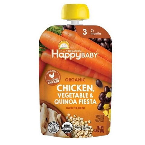 Happy Baby Food, Chicken Veg Quinoa Fiesta, 3.5 Oz (Case Of 16) Happy Baby Food
