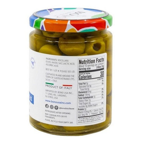 Bono, Castelvetrano Sicilian Pitted Green Olives, 5.3 Oz (Case Of 6) Bono