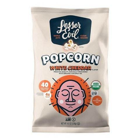Lesser Evil, Organic Popcorn No Cheese Cheesiness, 4.6 Oz (Case Of 12) Lesser Evil