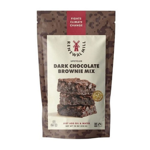 Renewal Mill, Upcycled Dark Chocolate Brownie Mix, 18 Oz (Case Of 6) Renewal Mill