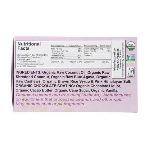 Nelly's Organics, Organic Coconut Candy Bar, 1.6 Oz (Case Of 9) Nelly's Organics