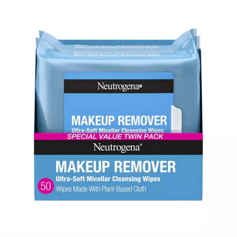 Makeup Remover Wipes And Face Cleansing Towelettes 50 Count (Case Of 4) by Neutrogena