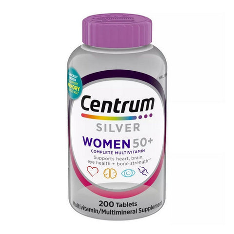 Silver Women 50 Plus Multivitamin And Multimineral Tablets 200 Count (Case Of 3) by Centrum