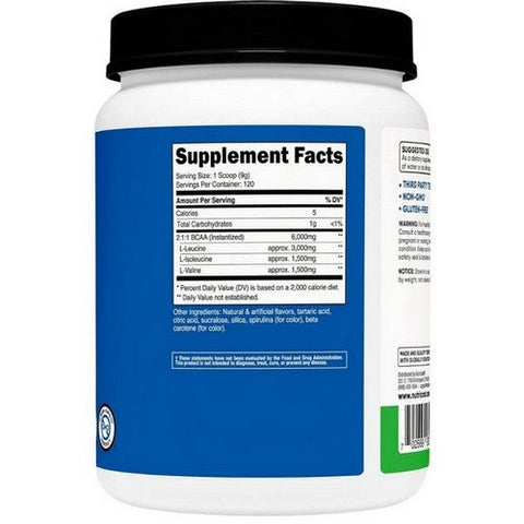 Nutricost, BCAA Powder Green Apple, 120 Servings Nutricost