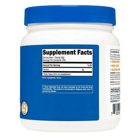 Nutricost, Taurine Powder, 500 Grams Nutricost