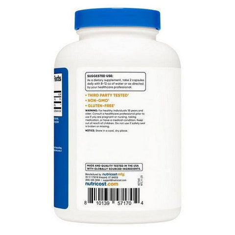 Nutricost, L-Lysine Capsules, 500 Mg, 250 Count Nutricost