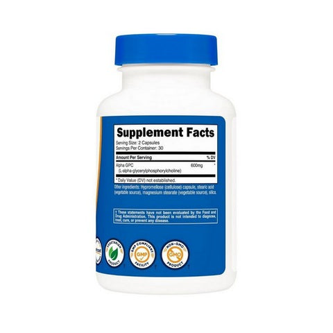 Nutricost, Alpha GPC Capsules, 600 Mg, 60 Count Nutricost