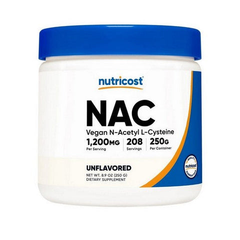 Nutricost, N-Acetyl L-Cysteine Powder Vegan, 250 Grams Nutricost