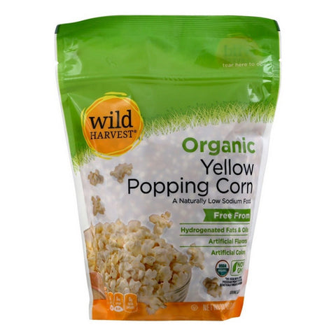 Organic Yellow Popcorn 32 Oz (Case Of 12) by Wild Harvest