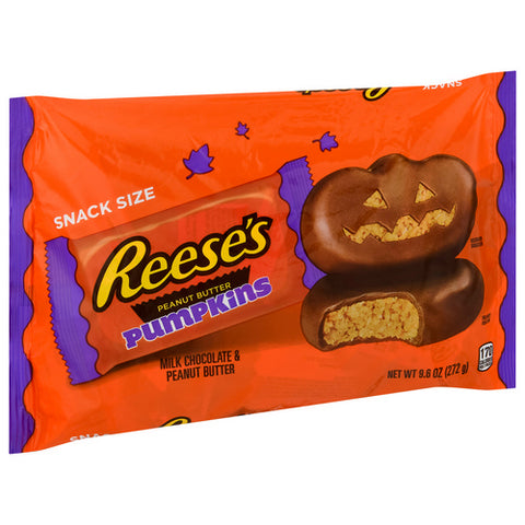 Milk Chocolate Snack Size Peanut Butter Pumpkins Halloween Candy 9.6 Oz (Case Of 24) by Reese's