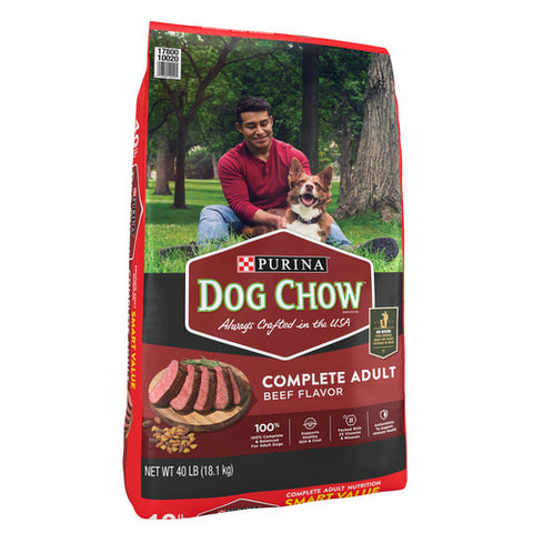 Dog Chow Complete Adult Dry Food Kibble Beef Bag 40 Lbs by Purina