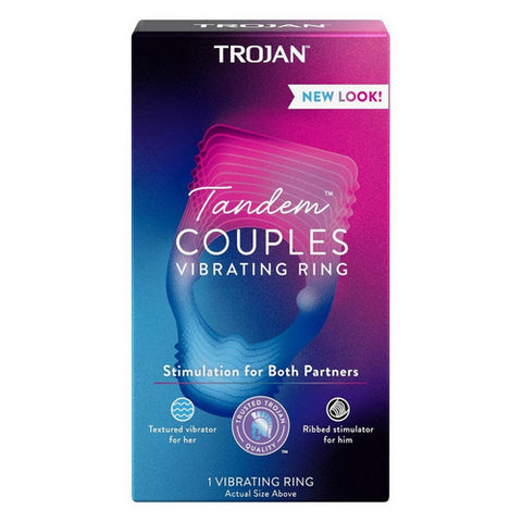 Trojan, Tandem Couples Vibrating Ring, 1 Count Trojan