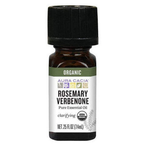 Aura Cacia, Aura Cacia Organic Rosemary Verbenone Essential Oil, 0.25 Oz Aura Cacia