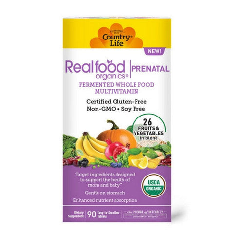 Country Life, Realfood Organics Prenatal Daily Nutrition, 90 Tablets