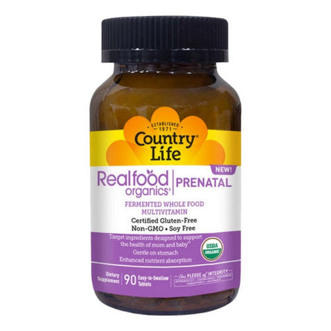Country Life, Realfood Organics Prenatal Daily Nutrition, 90 Tablets