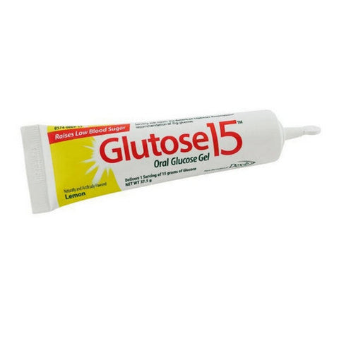 Glutose, Oral Glucose Gel Lemon, 37.5 Grams Glutose