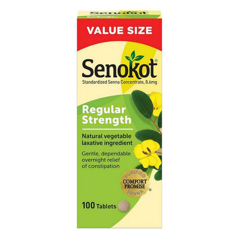 Senokot, Laxative Tablets Regular Strength, 100 Count Senokot