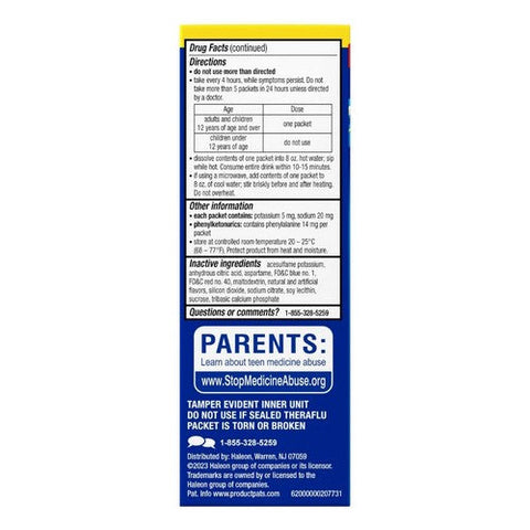 Theraflu, Severe Cold Relief Packets Daytime Formula Berry Burst, 6 Count Theraflu