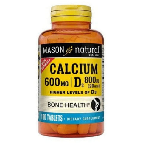 Mason, Calcium And Vitamin D3, 600 Mg / 20 Mcg, 100 Tabs Mason