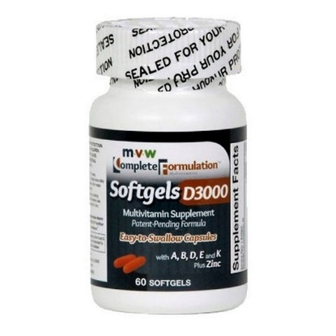 MVW Complete, Formulation Vitamin D3000 Multivitamins With Zinc, 60 Softgels MVW Complete